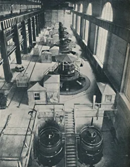Our Wonderful World Prints: Instruments of Power for the Rushing Waters of Niagara River, c1935