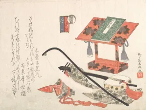Instruments and Stand for Music, 19th century. 19th century. Creator: Shinsai