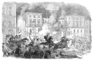 Madrid Madrid Spain Prints: The Insurrection in Spain - the Insurgents setting fire to the Palace of Queen Christina