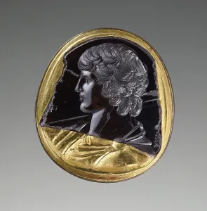 Drowned Prints: Intaglio with Bust of Antinous, A.D. 131-138. Creator: Unknown