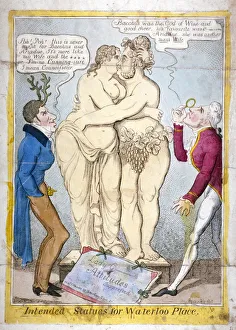 Jl Marks Gallery: Intended statues for Waterloo Place, 1821. Artist: JL Marks