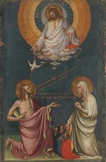 Tempera On Canvas Collection: The Intercession of Christ and the Virgin, before 1402. Creator: Lorenzo Monaco