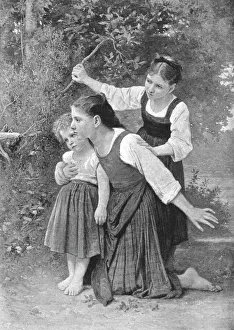 Searching Prints: An Interesting Discovery';from a picture by Elizabeth Gardner, 1890. Creator: Unknown