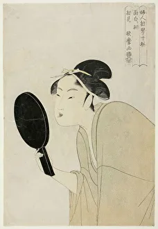 The Interesting Type (Omoshiroki so), from the series Ten Types in the Physiognomic... c. 1792/93. Creator: Kitagawa Utamaro. The Interesting Type (Omoshiroki so), from the series Ten Types in the Physiognomic... c. 1792/93