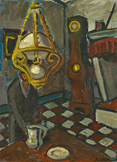 Interieur avec chandelier. Creator: Chabaud, Auguste (1882-1955)