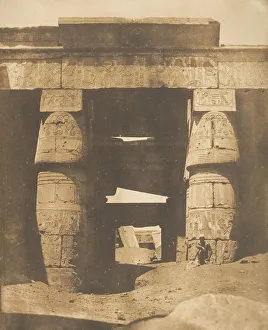Interieur du Temple de Khons, a Karnac, Thebes, 1849-50