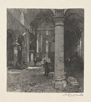 Interieur de lEglise. Creator: Auguste Louis Lepere (French, 1849-1918)