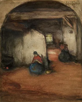 Smits Jakob Prints: Interior, 1900. Creator: Jakob Smits