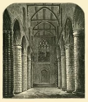 Interior of the Abbey Nave, Looking West, 1898. Creator: Unknown