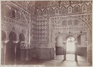Juan Laurent Prints: Interior of the Alcazar, Seville, c1885. Creator: Juan Laurent