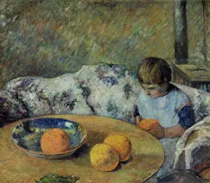 Gauguin Prints: Interior with Aline, 1881. Creator: Gauguin, Paul Eugene Henri (1848-1903)