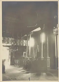 Church Of All Saints Prints: Interior, All Saints Church, Iwonicz, between 1930-1935. Creator: Unknown