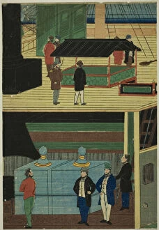 Engine Gallery: Interior of an American Steamship (Amerikakoku jokisen-chu no zu), 1861