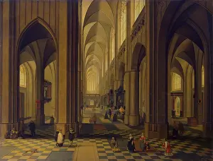 Francken Prints: Interior of the Antwerp Cathedral, 1660. Creators: Pieter Neefs, Frans Francken III