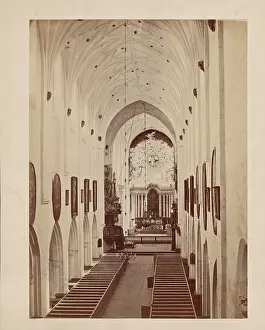 Interior of Archcathedral Church of the Holy Trinity, Blessed Virgin Mary...Oliwa, 1890-1900. Creator: Unknown