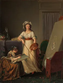 Atelier Gallery: The Interior of an Atelier of a Woman Painter, 1789. Creator: Marie Victoire Lemoine