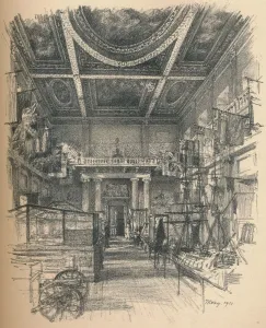 Banqueting House Prints: Interior of the Banqueting Hall, Whitehall Palace, 1902. Artist: Thomas Robert Way