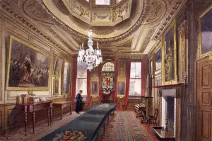 Barbers Company Prints: Interior of the Barber Surgeons Hall, London, 1890. Artist: John Crowther