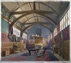 Interior of Barnards Inn, London, 1885. Artist: John Crowther