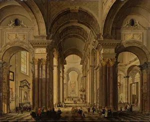 Neo Classical Prints: Interior of a Baroque Church, 1792. Creator: Johann Ludwig Ernst Morgenstern
