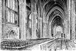 Interior of Bristol Cathedral, 1908-1909.Artist: W Gilliard