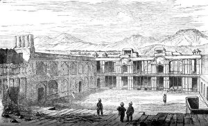 Anglo Afghan War Gallery: Interior of the British Residency, Cabul, Looking South, 1879, (c1880)