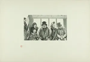 Schmied Francois Louis Prints: Interior of a Bus, 1864, printed 1920. Creator: Charles Maurand