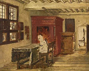 Folding Prints: Interior, c1860s. Creator: Jan August Hendrik Leys