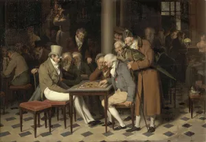 Louis Léopold 1761 1845 Prints: Interior of a cafe (La partie de dames au cafe Lamblin au Palais-Royal)