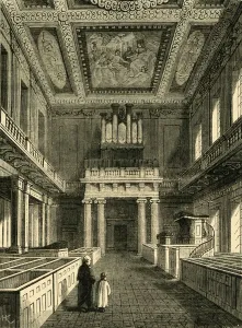 Interior of the Chapel Royal (Banqueting House), Whitehall, (1881). Creator: Unknown Interior of the Chapel Royal (Banqueting House), Whitehall, (1881). Creator: Unknown