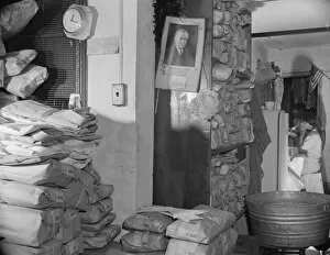 Time Collection: Interior of a Chinese laundry located under the apartment of... Washington, D.C. 1942