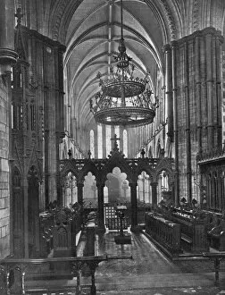 Choir Screen Gallery: Interior of Christ Church Cathedral, Dublin, Ireland, 1924-1926.Artist: Valentine & Sons Ltd