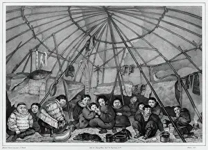 Chukchi Prints: Interior of a Chukchi Hut, Northeast Coast of Asia