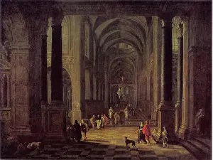 Gerard Prints: Interior of a Church, 1648. Creator: Gerard Houckgeest