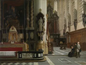 St Pauls Church Prints: Interior of the Church of Saint Paul in Antwerp, c1840-1890. Creator: Jean Geeraerts