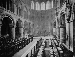Interior of the Church of St Bartholomew the Great, West Smithfield, City of London, 1906 Interior of the Church of St Bartholomew the Great, West Smithfield, City of London, 1906