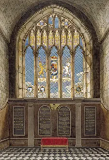 St Georges Church Prints: Interior of the Church of St George, Hanworth, Middlesex, 1801