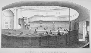 Congregation Gallery: Interior of the Church of St Peter-le-Poer during a service, City of London, 1830