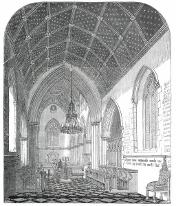 Consecration Prints: Interior of the Church of St. Stephen, Rochester-Row, Westminster, 1850. Creator: Unknown