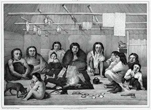 Rack Prints: Interior of a clochan hut (Sitka island)
