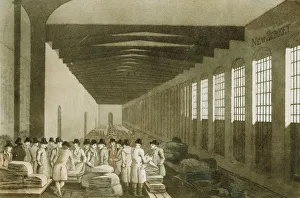 Interior of the Cloth Hall, Leeds, 1814. Artist: George Walker of Seacroft Interior of the Cloth Hall, Leeds, 1814. Artist: George Walker of Seacroft