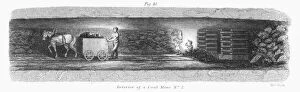 Oxford Science Archive Collection: Interior of a coal mine, 1862