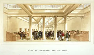 Mark Lane Prints: Interior of the Corn Exchange, Mark Lane, City of London, 1852