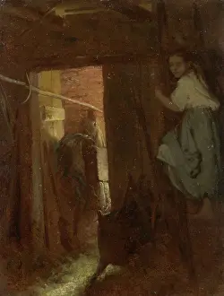 Climbing Prints: Interior of a Cottage, 1870. Creator: Aleksander Kotsis
