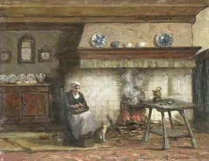 Scheveningen South Holland Netherlands Prints: Interior of a Cottage in Scheveningen, 1887. Creator: Willem Adriaan Alexander Liernur
