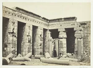 F Frith Collection: Interior Court of Medinet Habbo, Thebes, 1857. Creator: Francis Frith