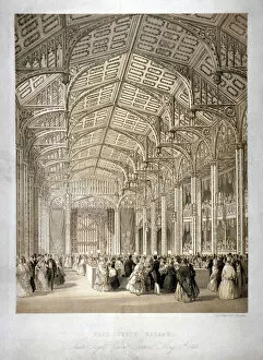 Covent Garden Theatre Gallery: Interior of the Covent Garden Theartre, Bow Street, Westminster, London, 1845. Artist