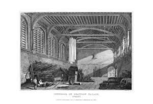 Derelict Gallery: Interior of Croydon Palace, Surrey, 1829.Artist: James Lambert