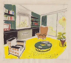 Interior design, 1951. Creator: Shirley Markham