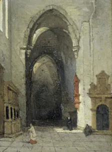 Interior of the Dom in Trier, 1870-1880. Creator: Johannes Bosboom
